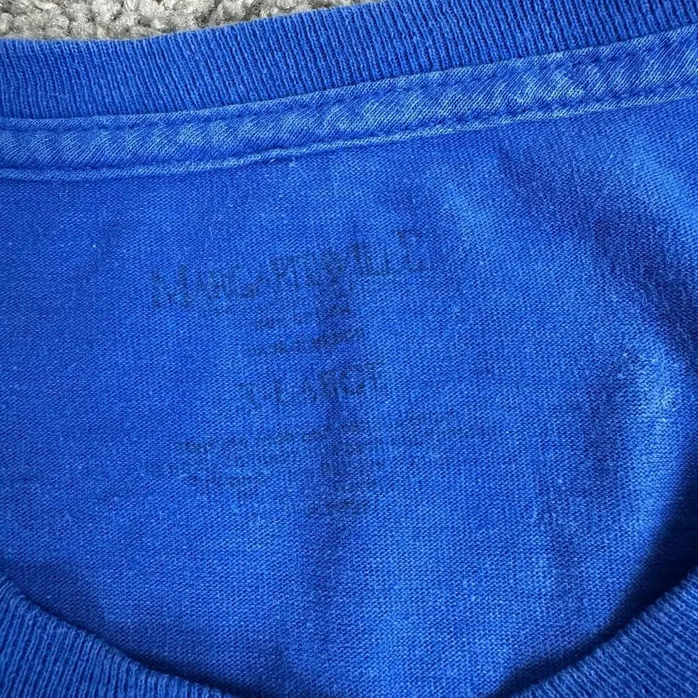 Margaritaville Shirt Mens Extra Large Blue Flip Flop Repair Shop Short Sleeve - Picture 10 of 11